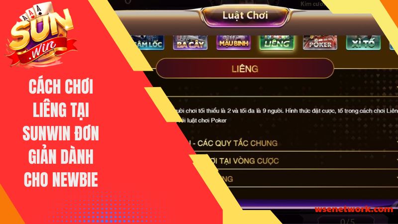 cách chơi liêng tại Sunwin