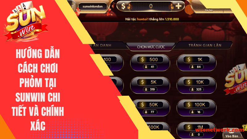 cách chơi phỏm tại Sunwin